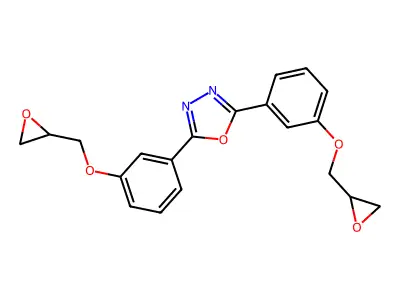 2,5-Bis(3-(oxiran-2-ylmethoxy)phenyl)-1,3,4-oxadiazole structure