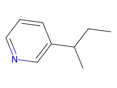 Pyridine, 3-(1-methylpropyl)- structure