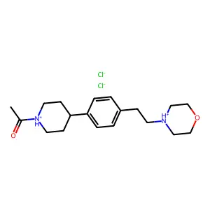 Ketone, methyl 1-(2-morpholinoethyl)-4-phenyl-4-piperidyl, dihydrochloride structure