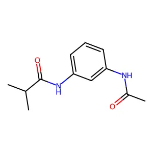 N-(3-acetamidophenyl)-2-methylpropanamide structure