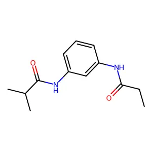 2-methyl-N-[3-(propanoylamino)phenyl]propanamide structure