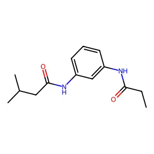 3-methyl-N-[3-(propanoylamino)phenyl]butanamide structure