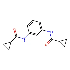 N-[3-(cyclopropanecarbonylamino)phenyl]cyclopropanecarboxamide structure