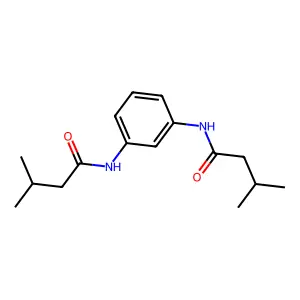 3-methyl-N-[3-(3-methylbutanoylamino)phenyl]butanamide structure