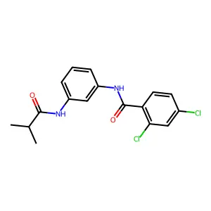 2,4-dichloro-N-[3-(2-methylpropanoylamino)phenyl]benzamide structure
