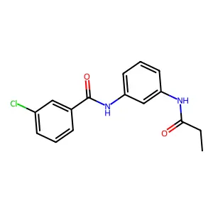 3-chloro-N-[3-(propanoylamino)phenyl]benzamide structure