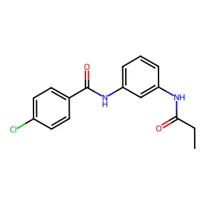 4-chloro-N-[3-(propanoylamino)phenyl]benzamide structure