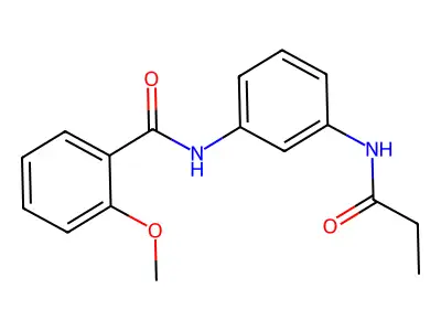 2-methoxy-N-[3-(propanoylamino)phenyl]benzamide structure