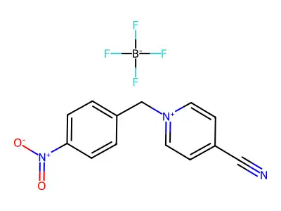 4-Cyano-1-(4-nitrobenzyl)pyridinium tetrafluoroborate structure