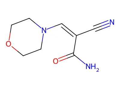 2-Cyano-3-(4-morpholinyl)-2-propenamide structure