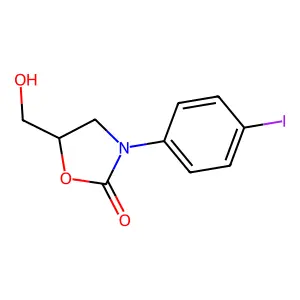(R)-5-(Hydroxymethyl)-3-(4-iodophenyl)oxazolidin-2-one structure