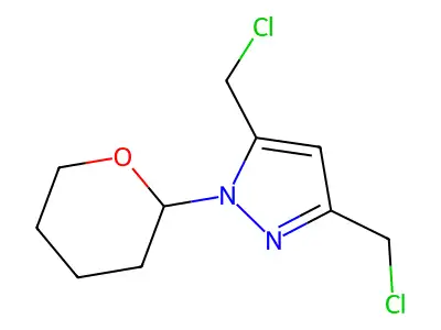 3,5-Bis(chloromethyl)-1-(oxan-2-yl)pyrazole structure