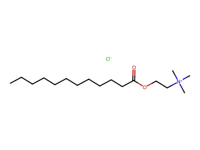 2-月桂酰氧乙基三甲基氯化铵 structure
