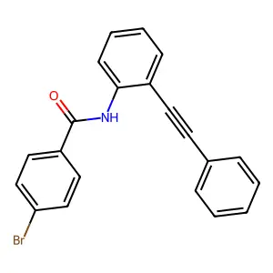 4-bromo-N-[2-(phenylethynyl)phenyl]benzamide structure