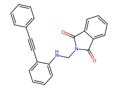 2-[[2-(2-Phenylethynyl)anilino]methyl]isoindole-1,3-dione structure