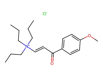 1-Propen-1-aminium, 3-(4-methoxyphenyl)-3-oxo-N,N,N-tripropyl-, chloride (1:1) structure