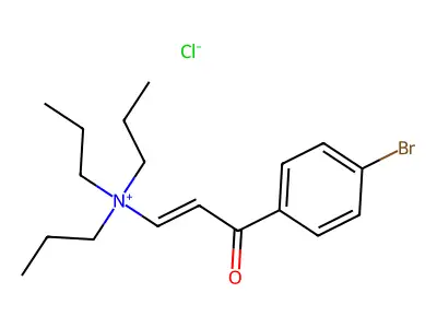[3-(4-Bromophenyl)-3-oxoprop-1-enyl]-tripropylazanium chloride structure