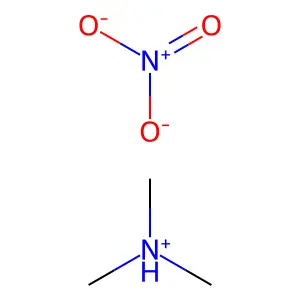 三甲基铵硝酸盐 structure