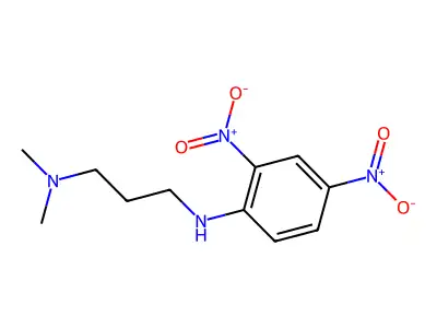 N-(2,4-dinitrophenyl)-N',N'-dimethylpropane-1,3-diamine structure
