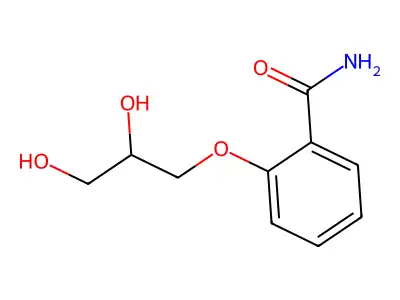邻-(2,3-二羟丙氧基)苯甲酰胺 structure