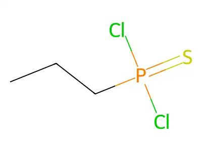 Propylphosphonothioic dichloride structure