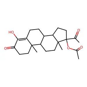 4-Hydroxy-3,20-dioxopregn-4-en-17-yl acetate structure