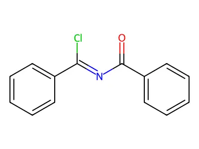 Benzenecarboximidoyl chloride, N-benzoyl- structure