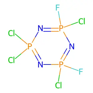 1,3,5,2,4,6-Triazatriphosphorine, 2,2,4,6-tetrachloro-4,6-difluoro-2,2,4,4,6,6-hexahydro- structure
