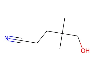 5-羟基-4,4-二甲基戊腈 structure