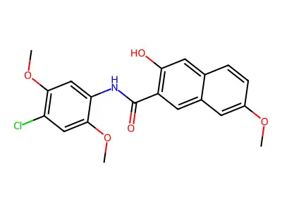 2-Naphthalenecarboxamide, N-(4-chloro-2,5-dimethoxyphenyl)-3-hydroxy-7-methoxy- structure