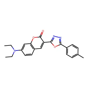 7-(Diethylamino)-3-[5-(4-methylphenyl)-1,3,4-oxadiazol-2-yl]chromen-2-one structure