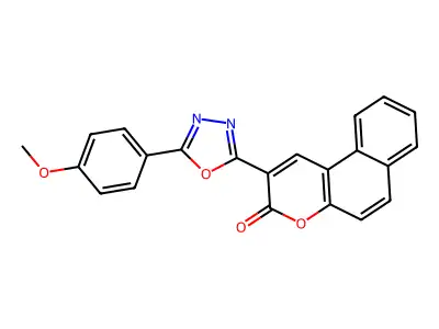 2-[5-(4-Methoxy-phenyl)-[1,3,4]oxadiazol-2-yl]-benzo[f]chromen-3-one structure