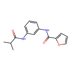 N-[3-(2-methylpropanoylamino)phenyl]furan-2-carboxamide structure