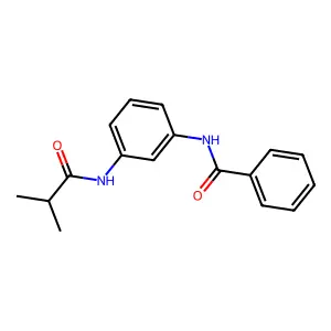 N-[3-(2-methylpropanoylamino)phenyl]benzamide structure