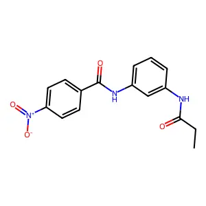 4-nitro-N-[3-(propanoylamino)phenyl]benzamide structure