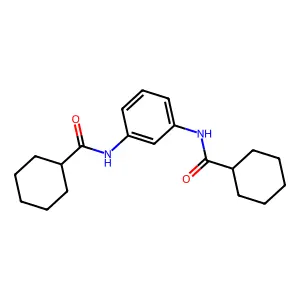 N-[3-(cyclohexanecarbonylamino)phenyl]cyclohexanecarboxamide structure