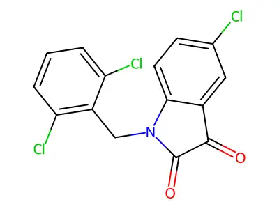 5-chloro-1-(2,6-dichlorobenzyl)-1H-indole-2,3-dione structure