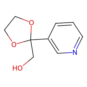 (2-Pyridin-3-yl-1,3-dioxolan-2-yl)methanol structure