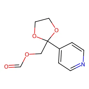 (2-Pyridin-4-yl-1,3-dioxolan-2-yl)methyl formate structure