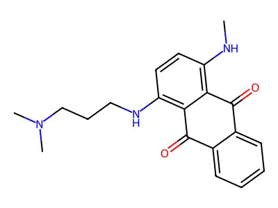 1-((3-(Dimethylamino)propyl)amino)-4-(methylamino)anthraquinone structure