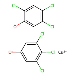 Phenol, trichloro-, copper(2+) salt structure