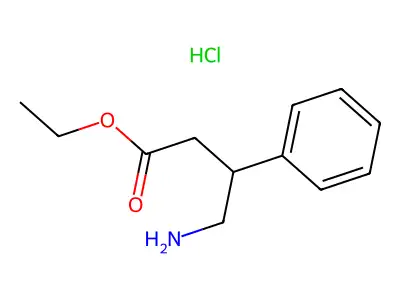 Ethyl 4-amino-3-phenylbutanoate hydrochloride structure