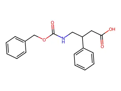 3-Phenyl-4-(phenylmethoxycarbonylamino)butanoic acid structure
