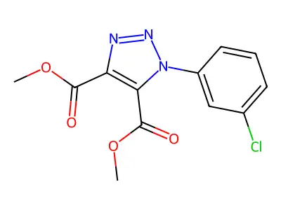 dimethyl 1-(3-chlorophenyl)-1H-1,2,3-triazole-4,5-dicarboxylate structure