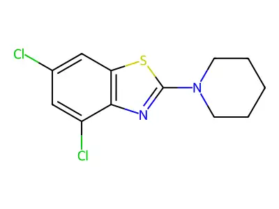 4,6-Dichloro-2-piperidino-1,3-benzothiazole structure