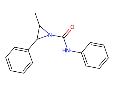 2-Methyl-n,3-diphenylaziridine-1-carboxamide structure