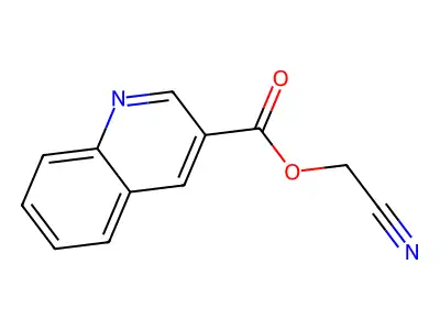 Quinoline-3-carboxylic acid cyanomethyl ester structure