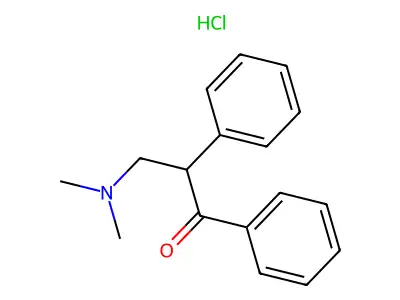 1-Propanone, 3-(dimethylamino)-1,2-diphenyl-, hydrochloride structure