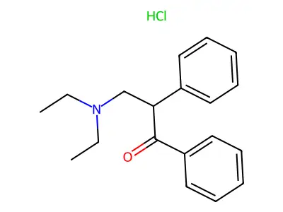 3-(Diethylamino)-1,2-diphenylpropan-1-one--hydrogen chloride (1/1) structure