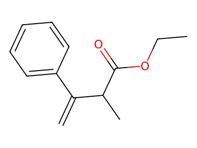 Ethyl 2-methyl-3-phenylbut-3-enoate structure